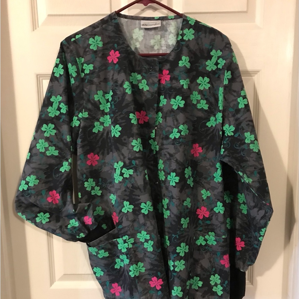 Shamrock scrub jacket